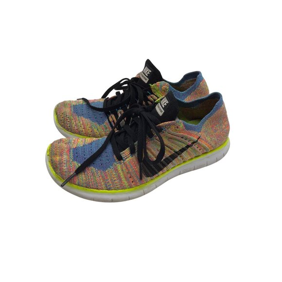 Nike Free Rn Flyknit Multicolor Running Shoes size 7 - Picture 4 of 8